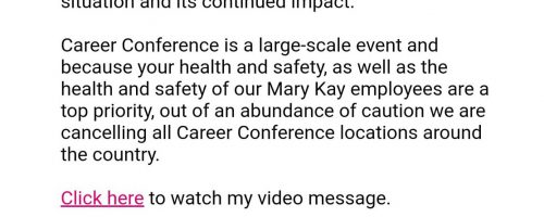 Career Conference is Canceled