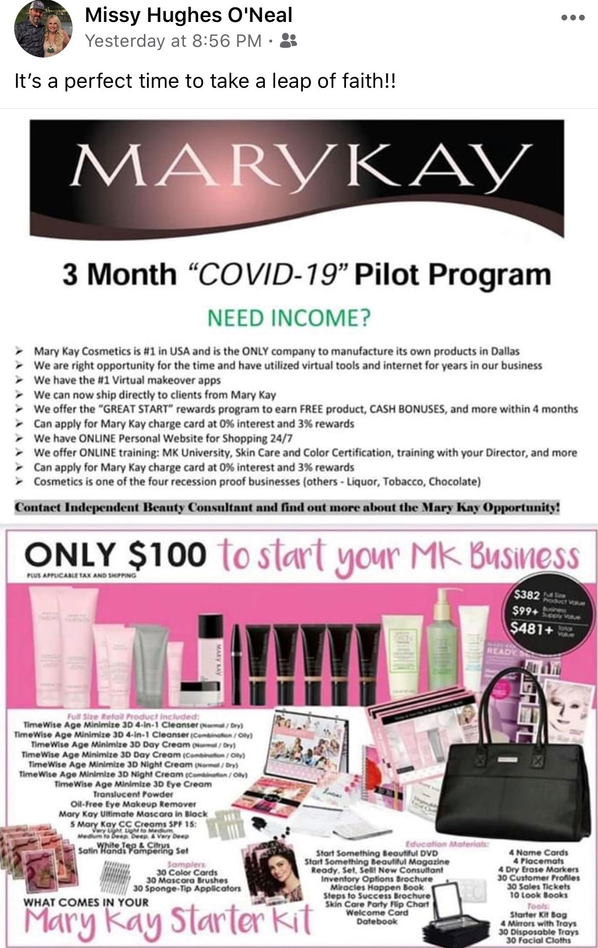 Mary Kay COVID-19 Pilot Program – Pink Truth